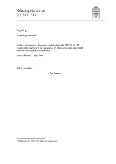 Omslaget till rskr. 2005/06:317