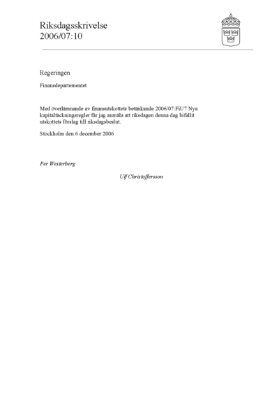 Omslaget till rskr. 2006/07:10