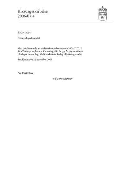 Omslaget till rskr. 2006/07:4