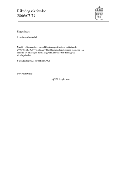 Omslaget till rskr. 2006/07:79