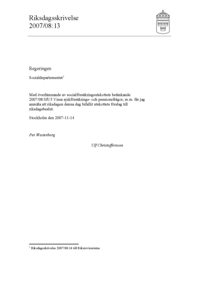 Omslaget till rskr. 2007/08:13