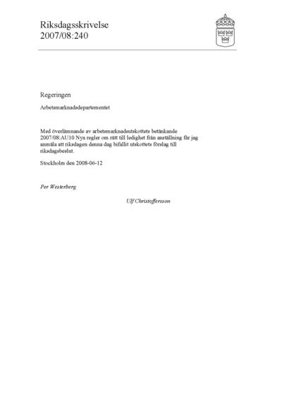 Omslaget till rskr. 2007/08:240