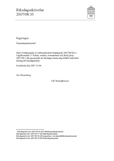 Omslaget till rskr. 2007/08:55