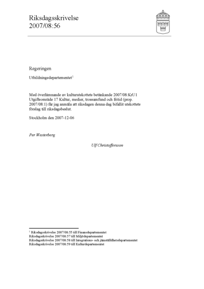 Omslaget till rskr. 2007/08:56