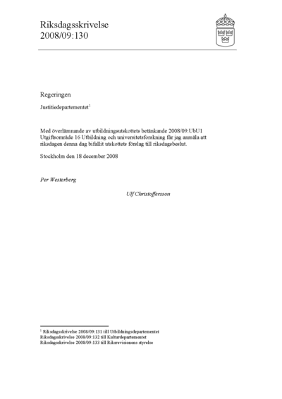 Omslaget till rskr. 2008/09:130
