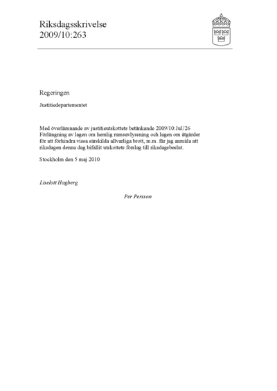 Omslaget till rskr. 2009/10:263