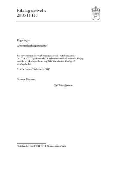 Omslaget till rskr. 2010/11:126