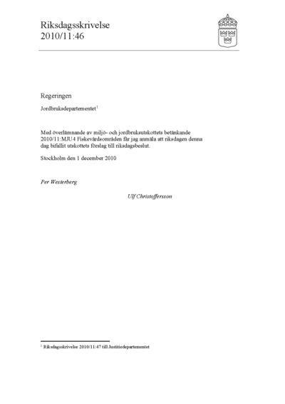 Omslaget till rskr. 2010/11:46