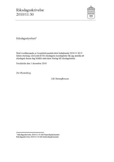 Omslaget till rskr. 2010/11:50
