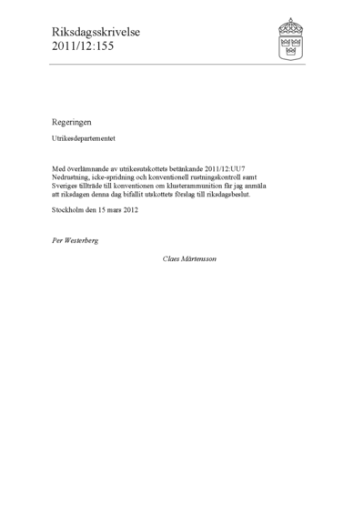 Omslaget till rskr. 2011/12:155