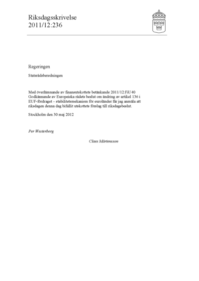 Omslaget till rskr. 2011/12:236