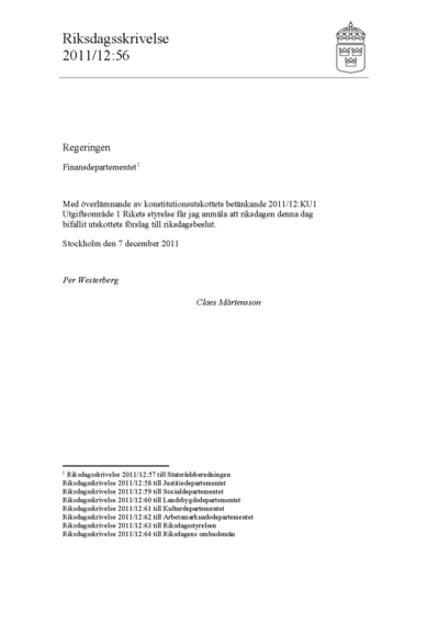 Omslaget till rskr. 2011/12:56