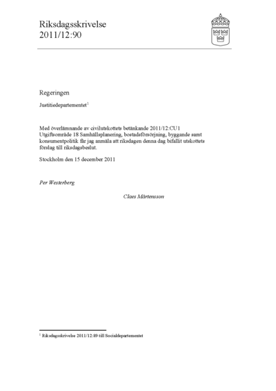 Omslaget till rskr. 2011/12:90