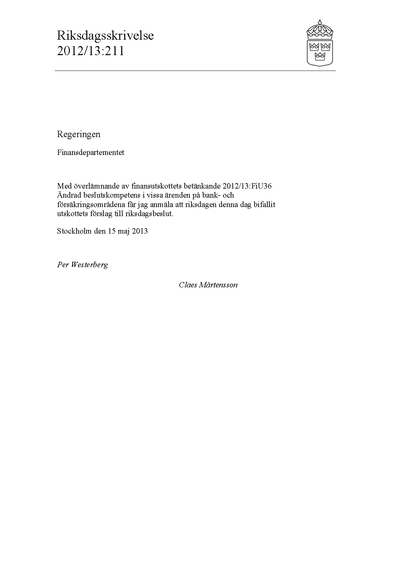 Omslaget till rskr. 2012/13:211