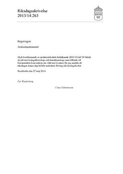 Omslaget till rskr. 2013/14:263