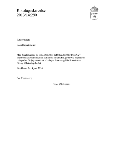 Omslaget till rskr. 2013/14:290