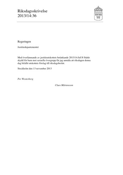 Omslaget till rskr. 2013/14:36
