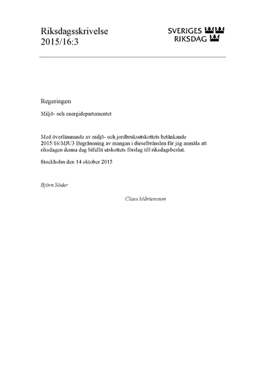 Omslaget till rskr. 2015/16:3