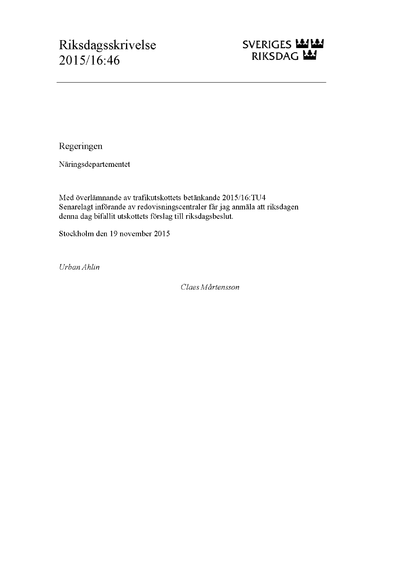 Omslaget till rskr. 2015/16:46