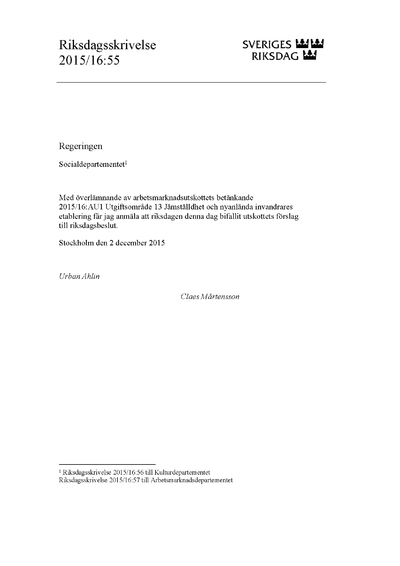 Omslaget till rskr. 2015/16:55