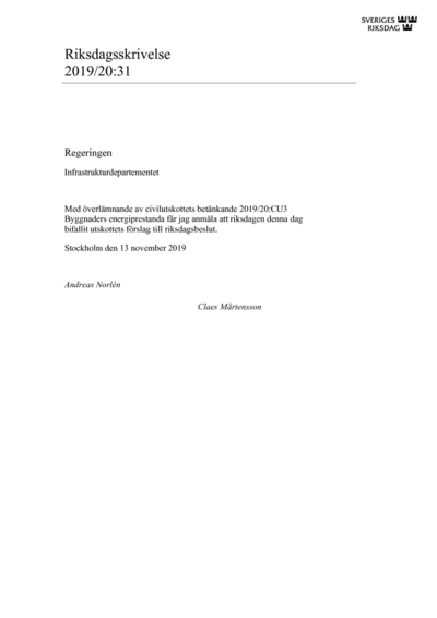 Omslaget till rskr. 2019/20:31