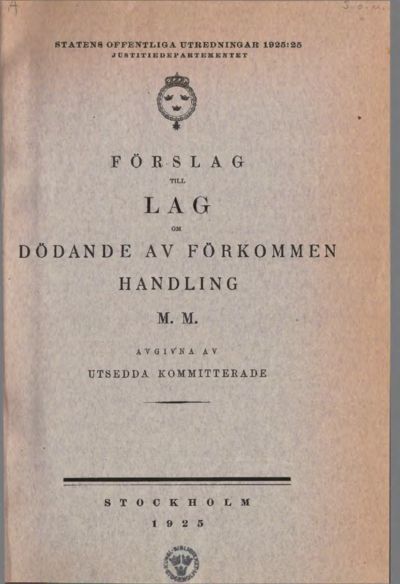 Omslaget till SOU 1925:25