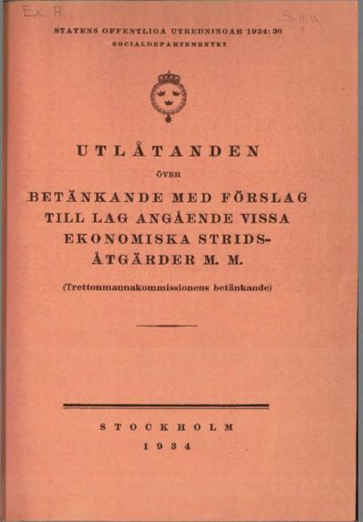 Omslaget till SOU 1934:30