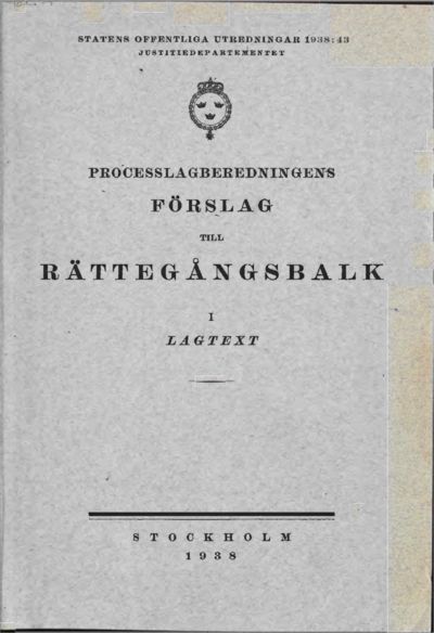 Omslaget till SOU 1938:43