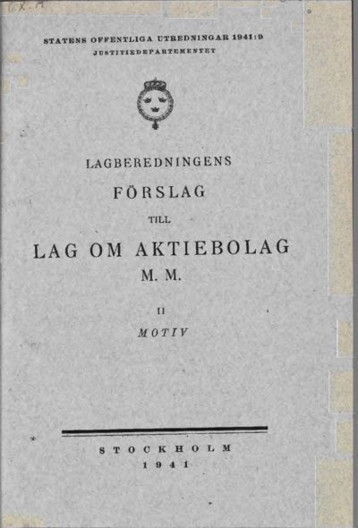 Omslaget till SOU 1941:9