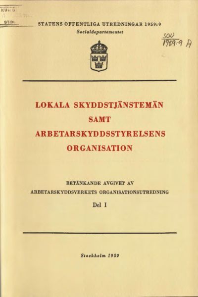 Omslaget till SOU 1959:9