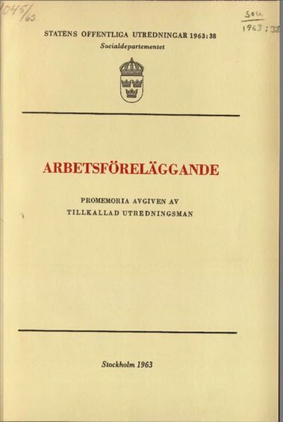 Omslaget till SOU 1963:38