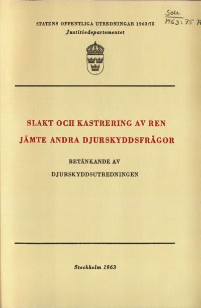Omslaget till SOU 1963:75