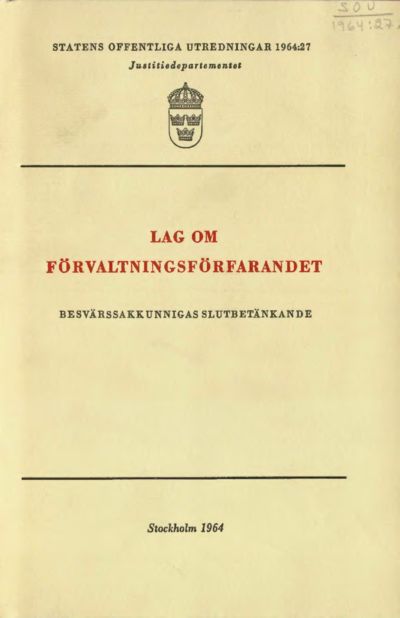 Omslaget till SOU 1964:27