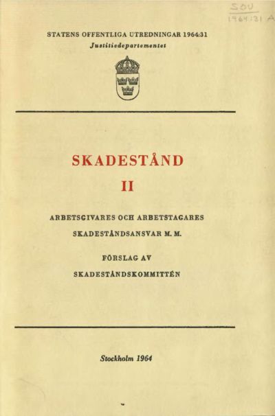 Omslaget till SOU 1964:31