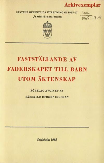 Omslaget till SOU 1965:17