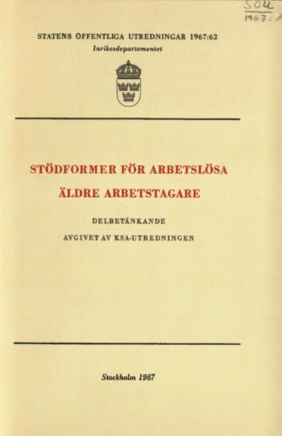 Omslaget till SOU 1967:62