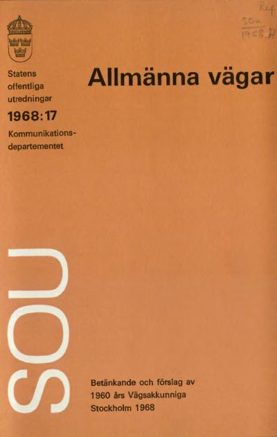 Omslaget till SOU 1968:17