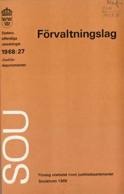Omslaget till SOU 1968:27