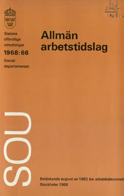 Omslaget till SOU 1968:66