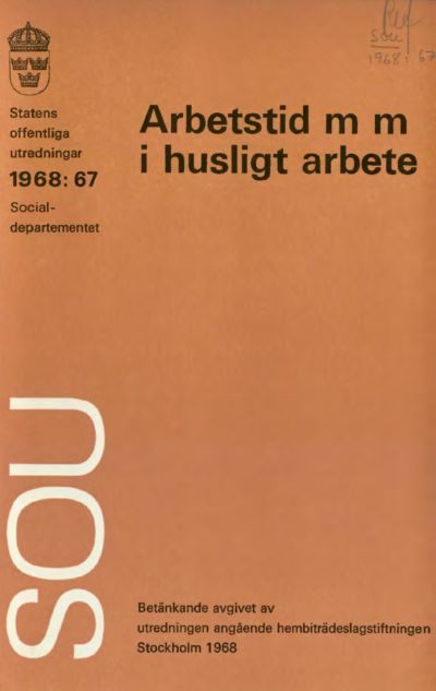 Omslaget till SOU 1968:67