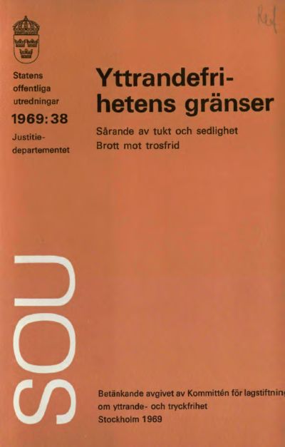 Omslaget till SOU 1969:38
