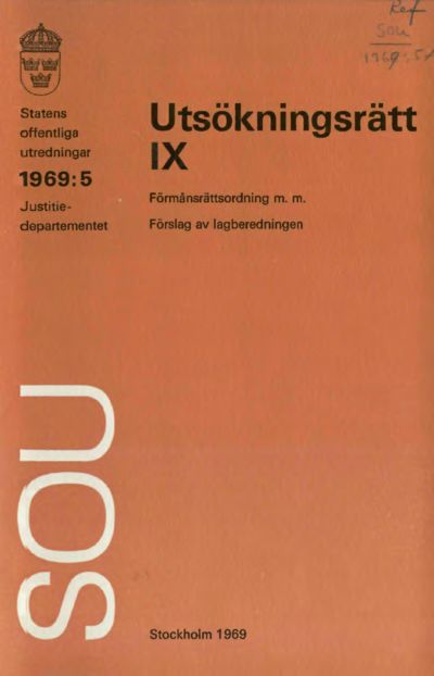 Omslaget till SOU 1969:5