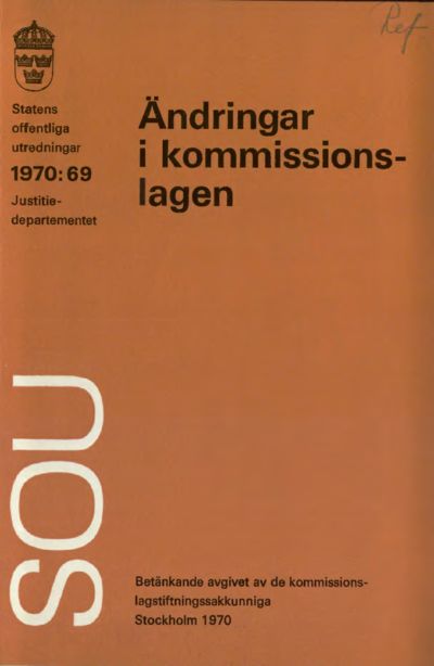 Omslaget till SOU 1970:69