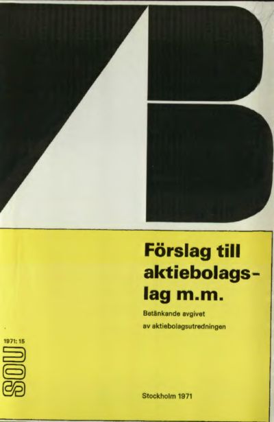 Omslaget till SOU 1971:15