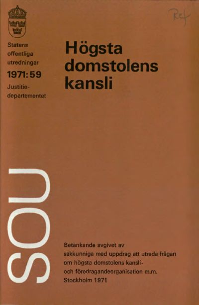 Omslaget till SOU 1971:59