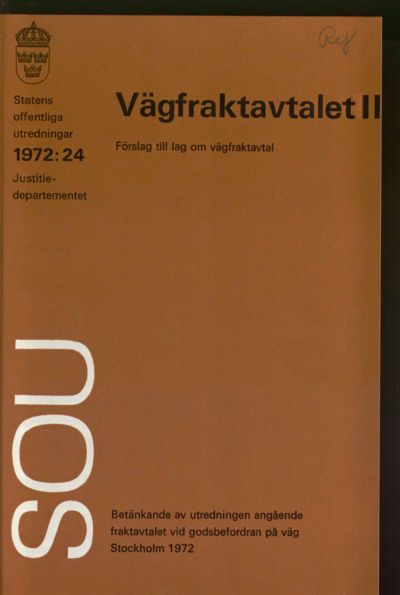 Omslaget till SOU 1972:24