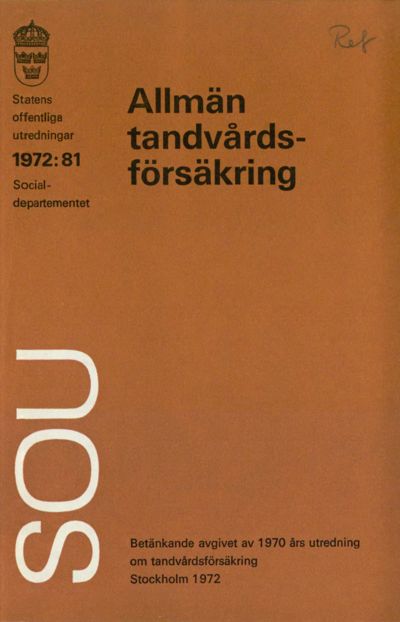 Omslaget till SOU 1972:81
