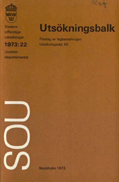 Omslaget till SOU 1973:22
