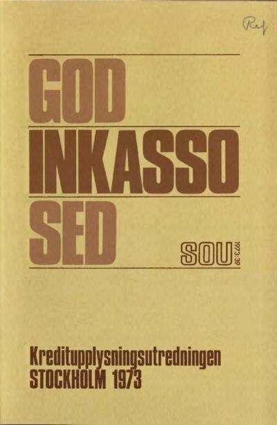 Omslaget till SOU 1973:39