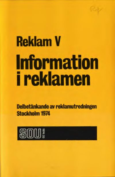 Omslaget till SOU 1974:23